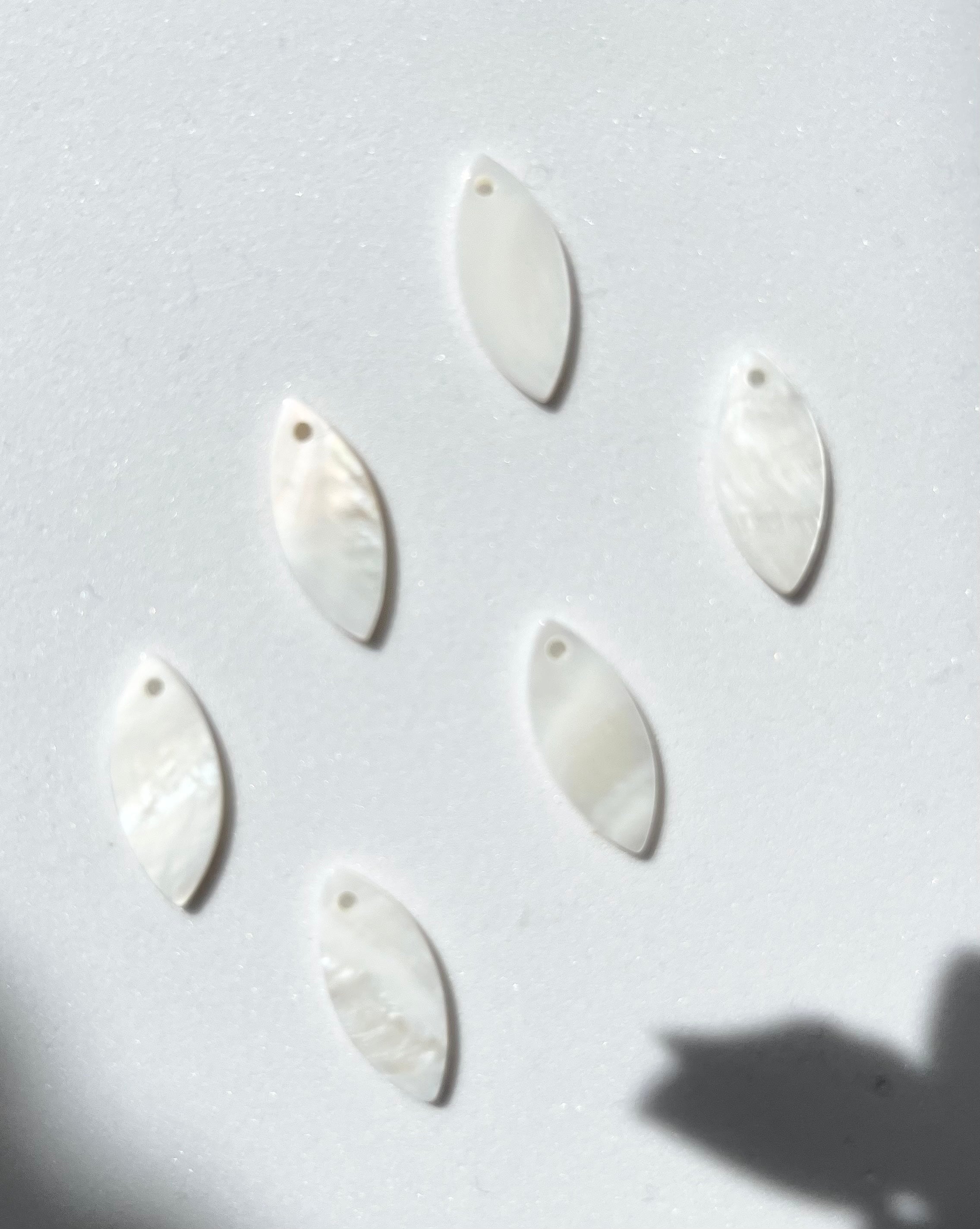 Natural Pearl Shell Charms  Size 8mm x 20mm- 10 pieces