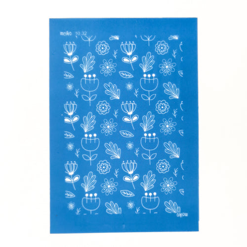 Moiko Silk Screen 10.32 - Illustrated Florals