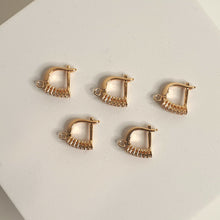 Load image into Gallery viewer, 18k Gold Plated Earring Hoops - Harps - Set of 10