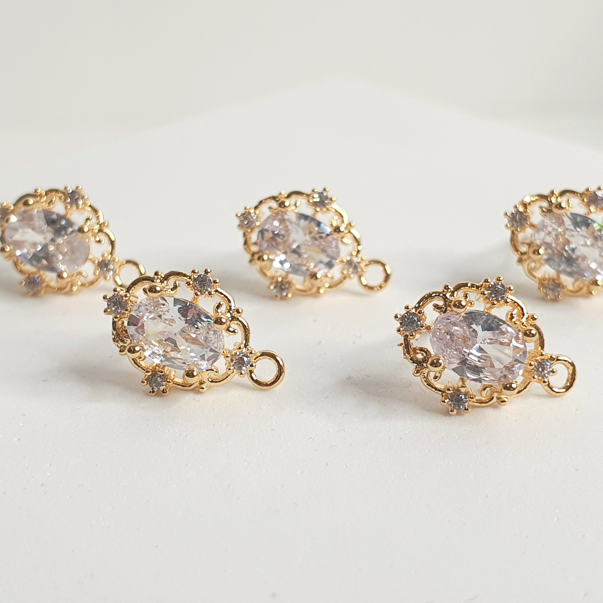 18k Gold Plated Earring Posts - Royal - Set of 4