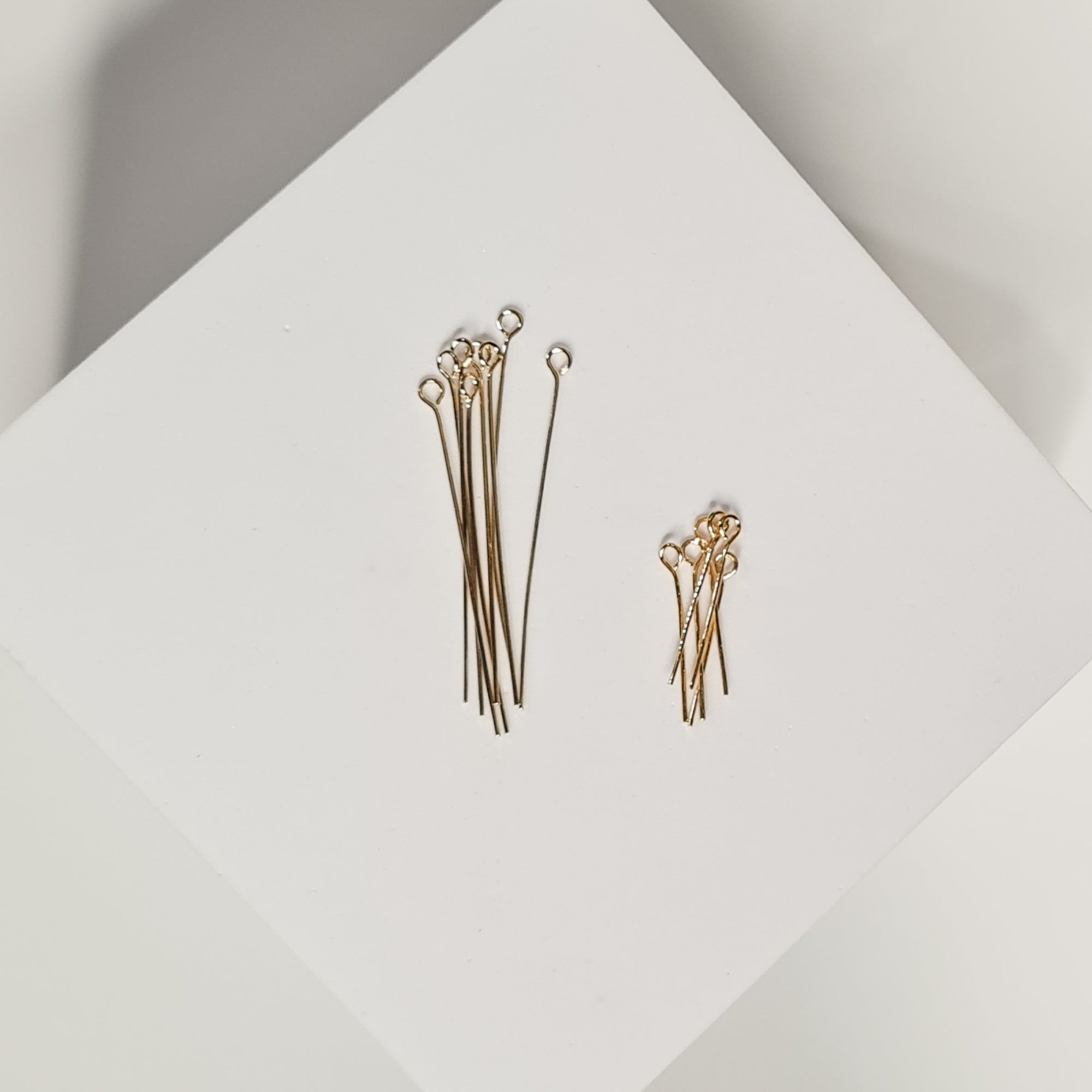18K Gold Plated Stainless Steel Eye Head Pin - 100 pins
