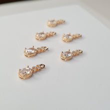 Load image into Gallery viewer, Cubic Zirconia - Dangle Crystal Charm - 10 pieces