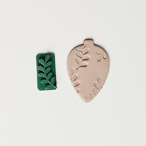 Branch of Leaves Polymer Clay Embosser