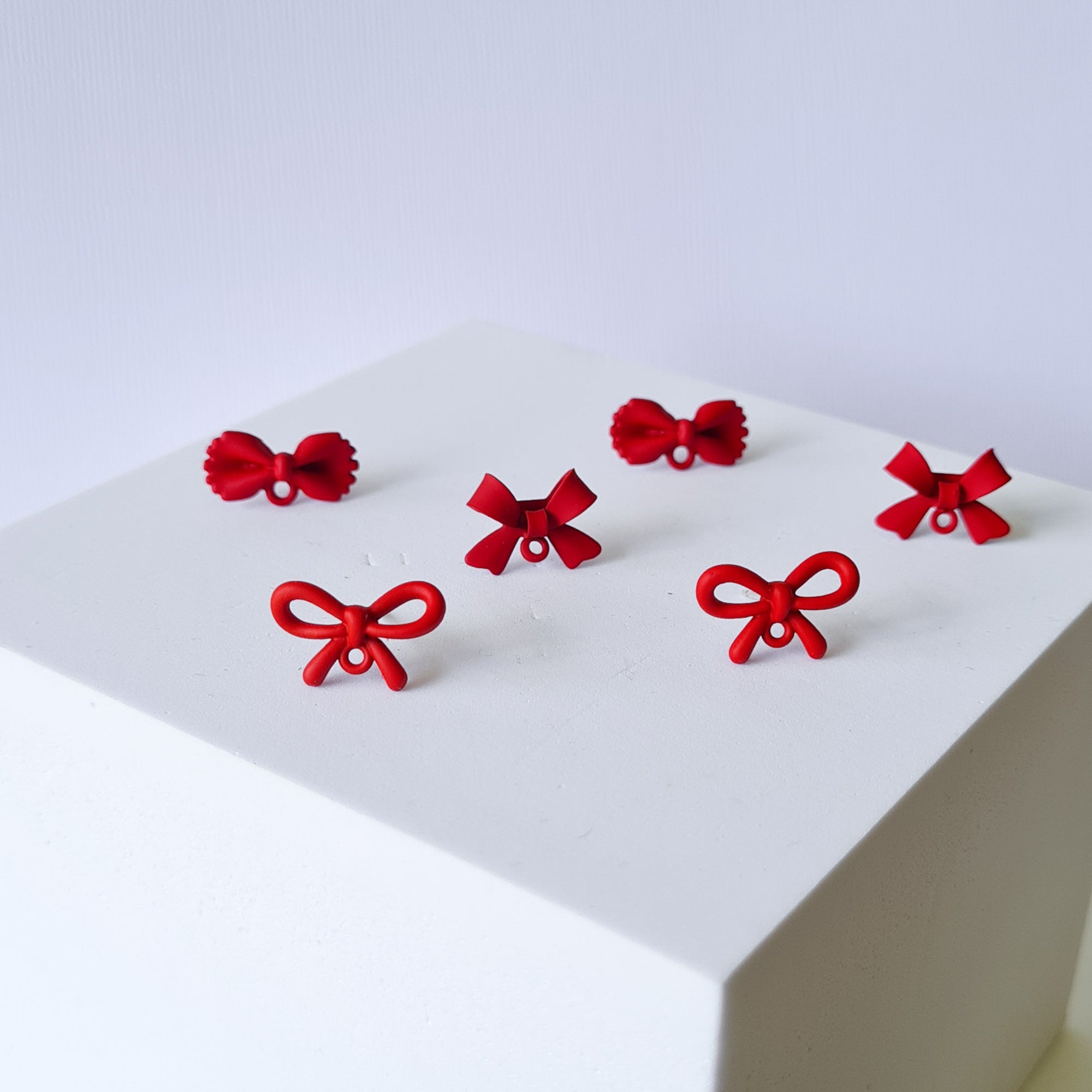 Bow With Earring Post - String Bow - Set of 10