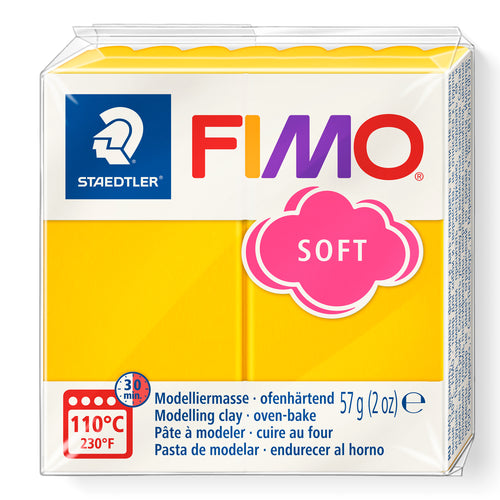 Fimo Soft Polymer Clay Standard Block 57g (2oz) - Sunflower