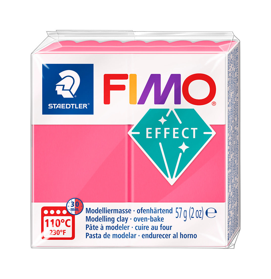 Fimo Effect Polymer Clay Standard Block 57g (2oz) - Translucent Red