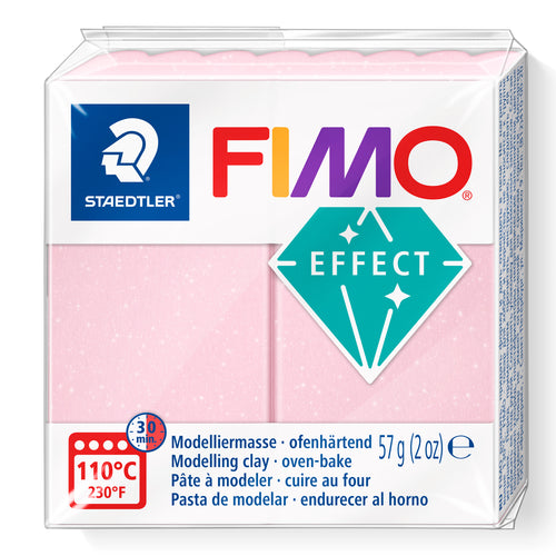 Fimo Effect Polymer Clay Standard Block 57g (2oz) - Rose Quartz