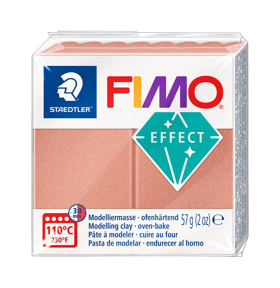 Fimo Effect Polymer Clay Standard Block 57g (2oz) - Pearl Rose