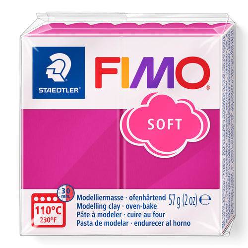 Fimo Soft Polymer Clay Standard Block 57g (2oz) - Raspberry