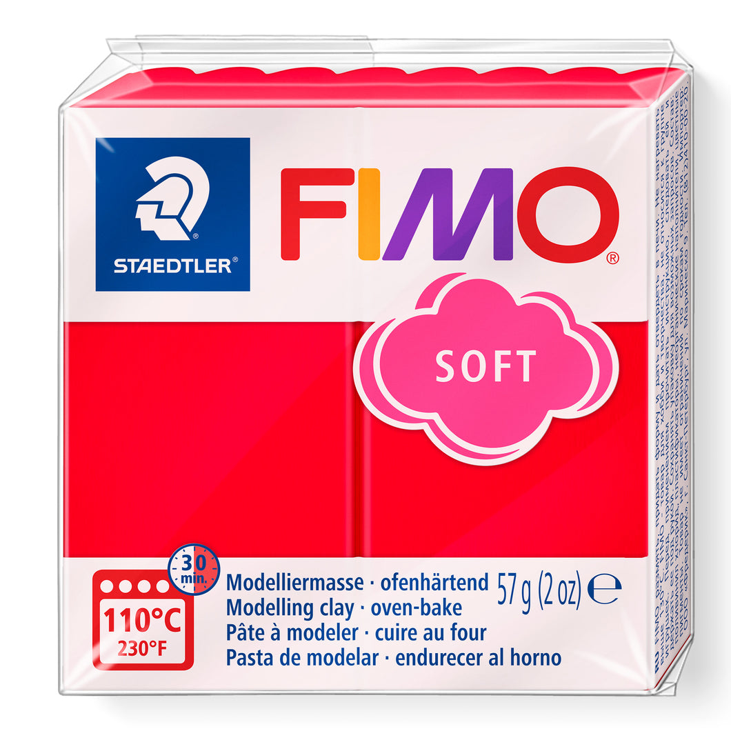 Fimo Soft Polymer Clay Standard Block 57g (2oz) - Indian Red