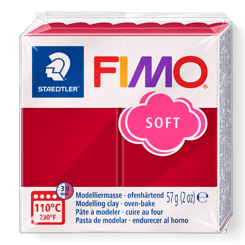 Fimo Soft Polymer Clay Standard Block 57g (2oz) - Cherry Red