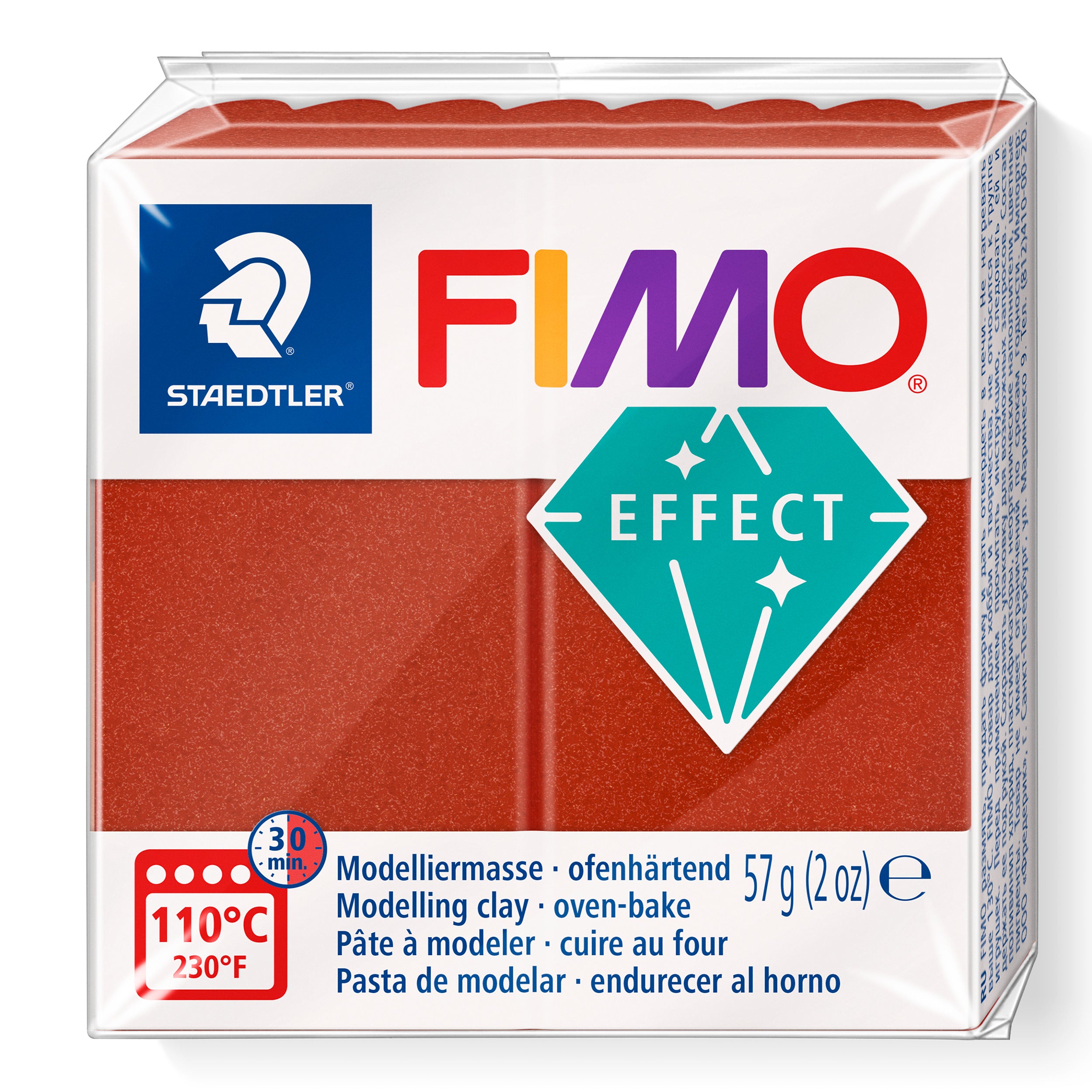 Fimo Effect Polymer Clay Standard Block 57g (2oz) - Metallic Copper