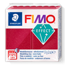 Load image into Gallery viewer, Fimo Effect Polymer Clay Standard Block 57g (2oz) - Metallic Ruby Red