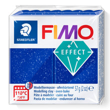 Load image into Gallery viewer, Fimo Effect Polymer Clay Standard Block 57g (2oz) - Glitter Blue
