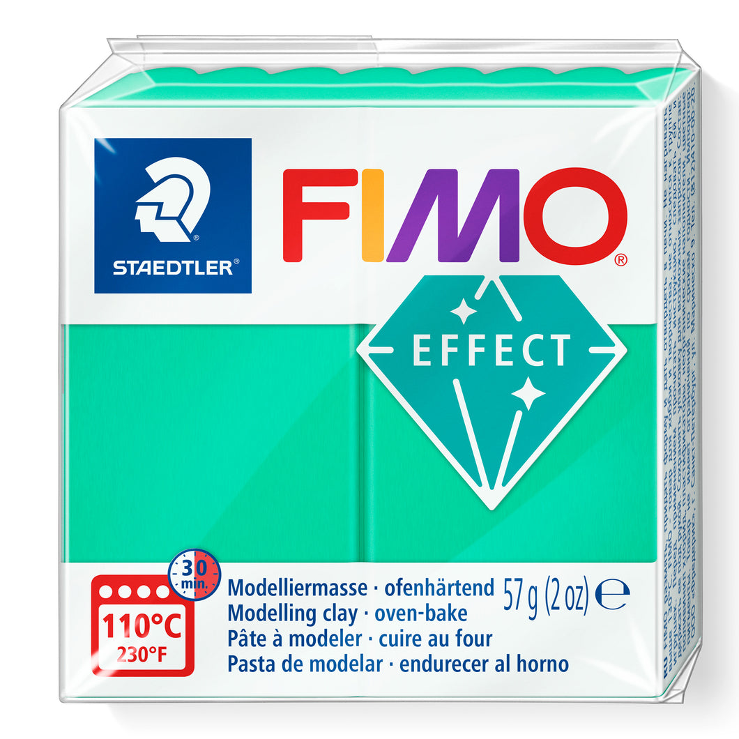 Fimo Effect Polymer Clay Standard Block 57g (2oz) - Translucent Green