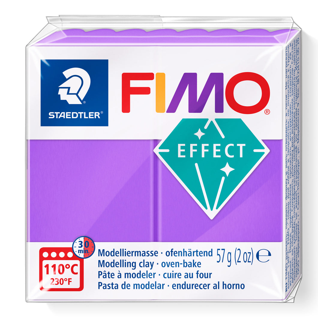 Fimo Effect Polymer Clay Standard Block 57g (2oz) - Translucent Purple