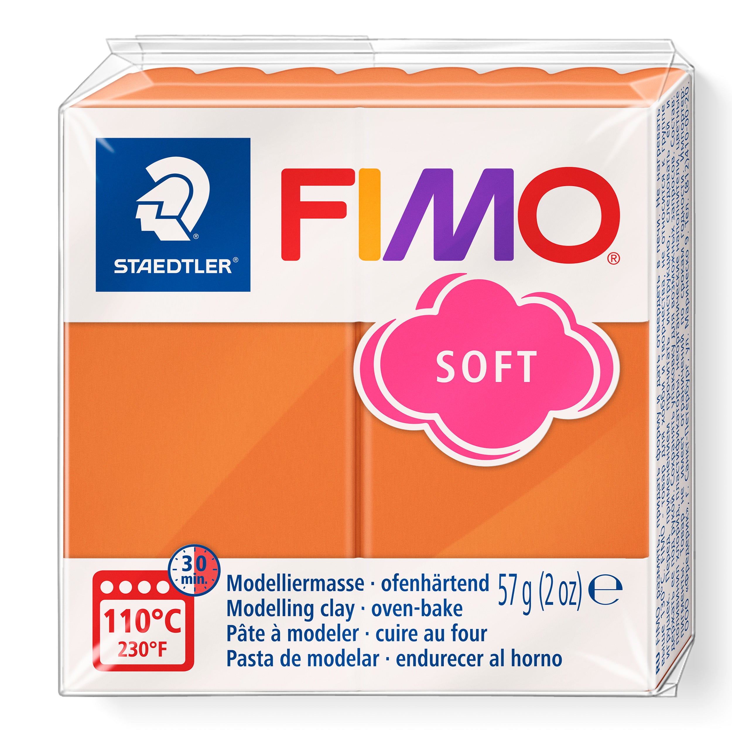 Fimo Soft Polymer Clay Standard Block 57g (2oz) - Cognac