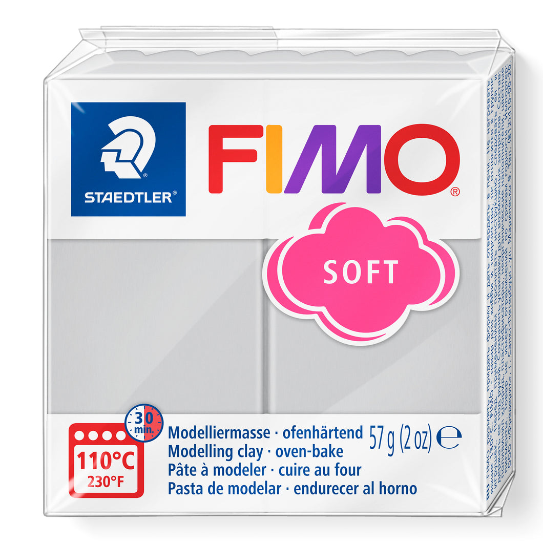 Fimo Soft Polymer Clay Standard Block 57g (2oz) - Dolphin Grey