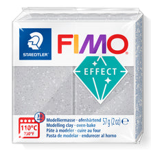 Load image into Gallery viewer, Fimo Effect Polymer Clay Standard Block 57g (2oz) - Glitter Silver