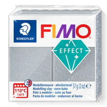 Load image into Gallery viewer, Fimo Effect Polymer Clay Standard Block 57g (2oz) - Metallic Silver