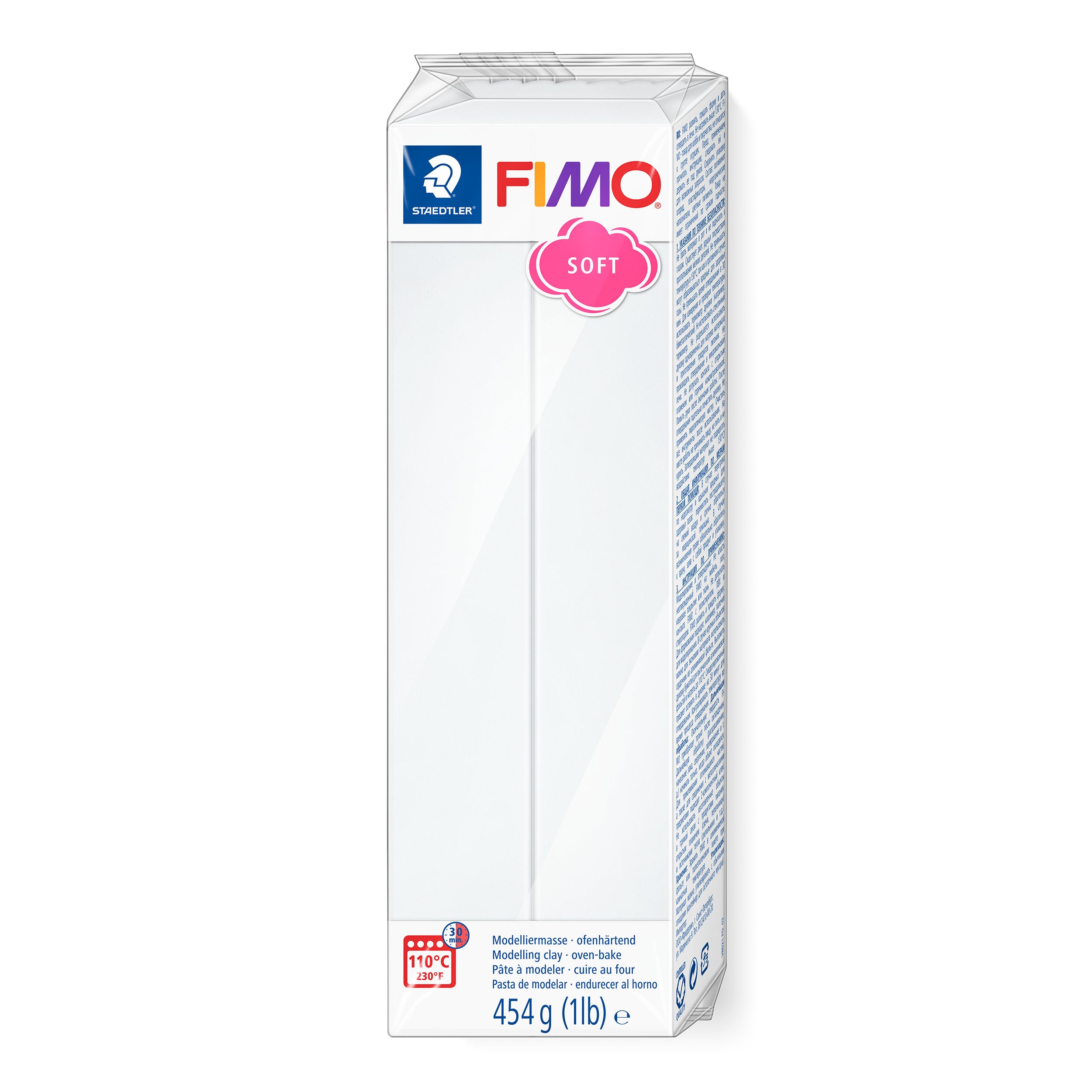 Fimo Soft Polymer Clay Large Block 454g (1lb) - White