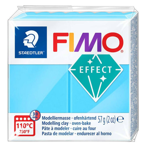 Fimo Effect Polymer Clay Standard Block 57g (2oz) - Neon Blue