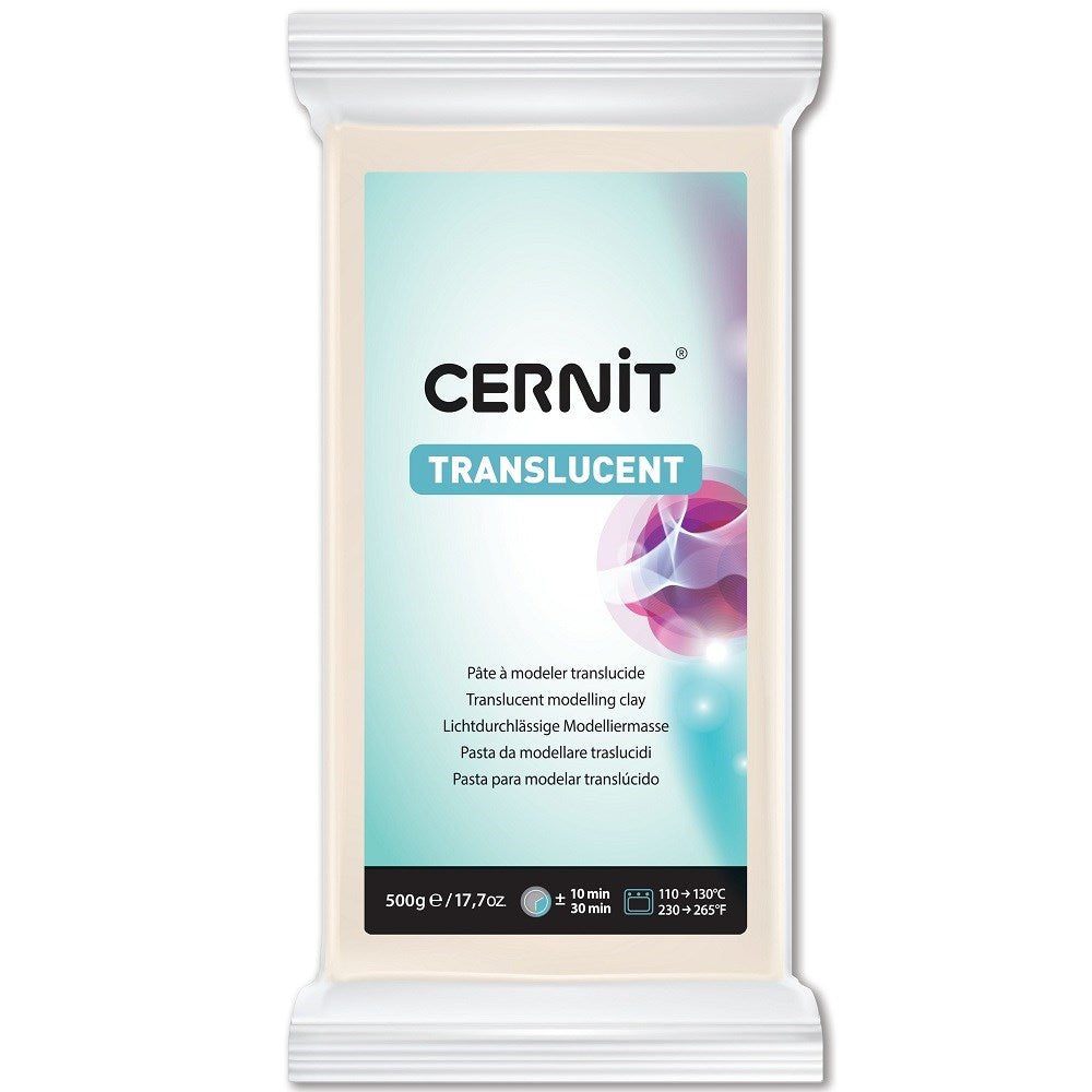 Cernit Polymer Clay Translucent 500g (17.7oz) - Translucent