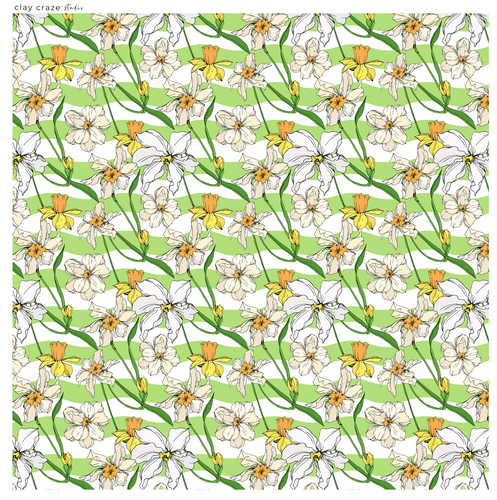 Transfer Paper - Green Orchid