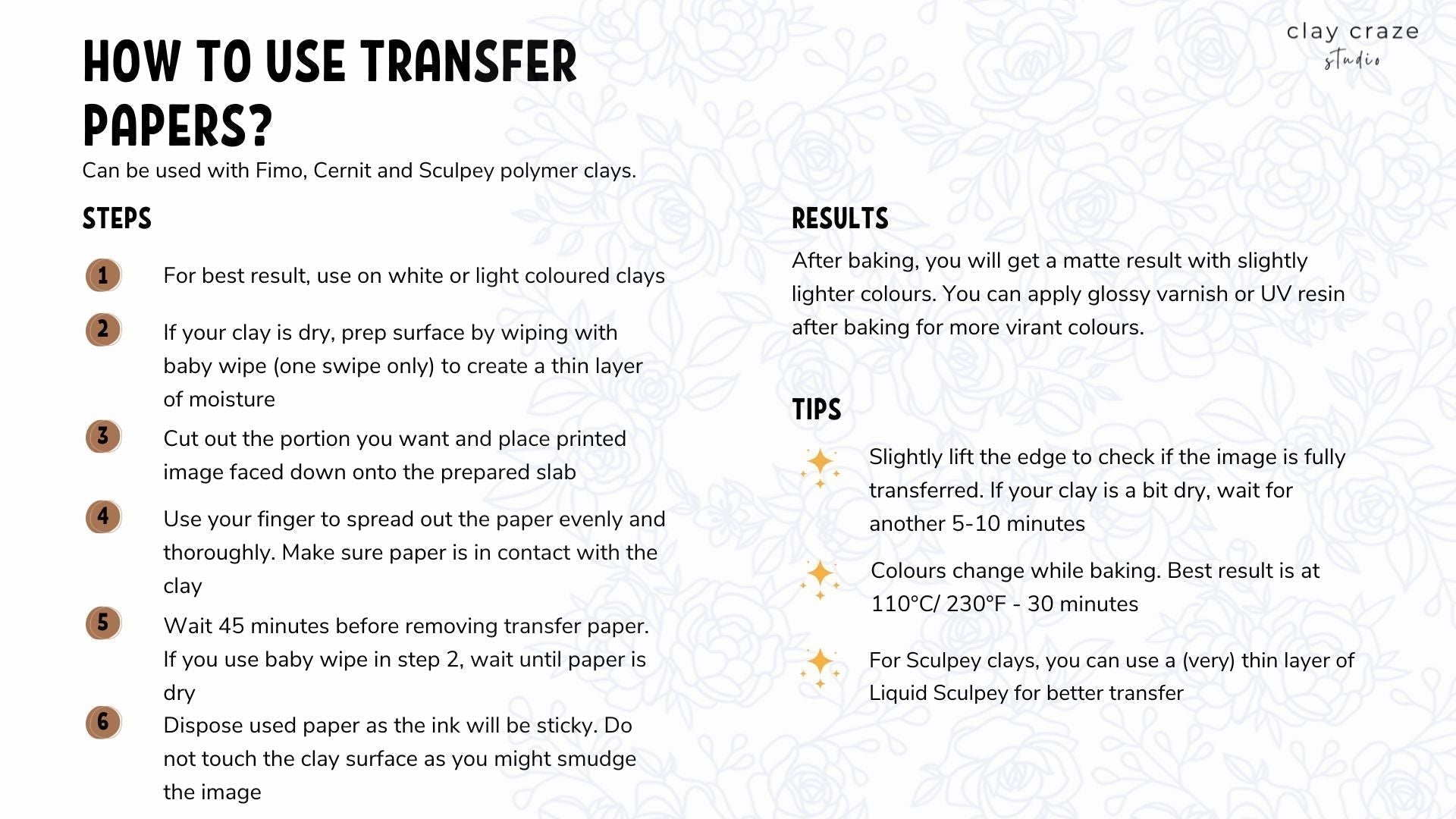 Transfer Paper - Autumn Daisy
