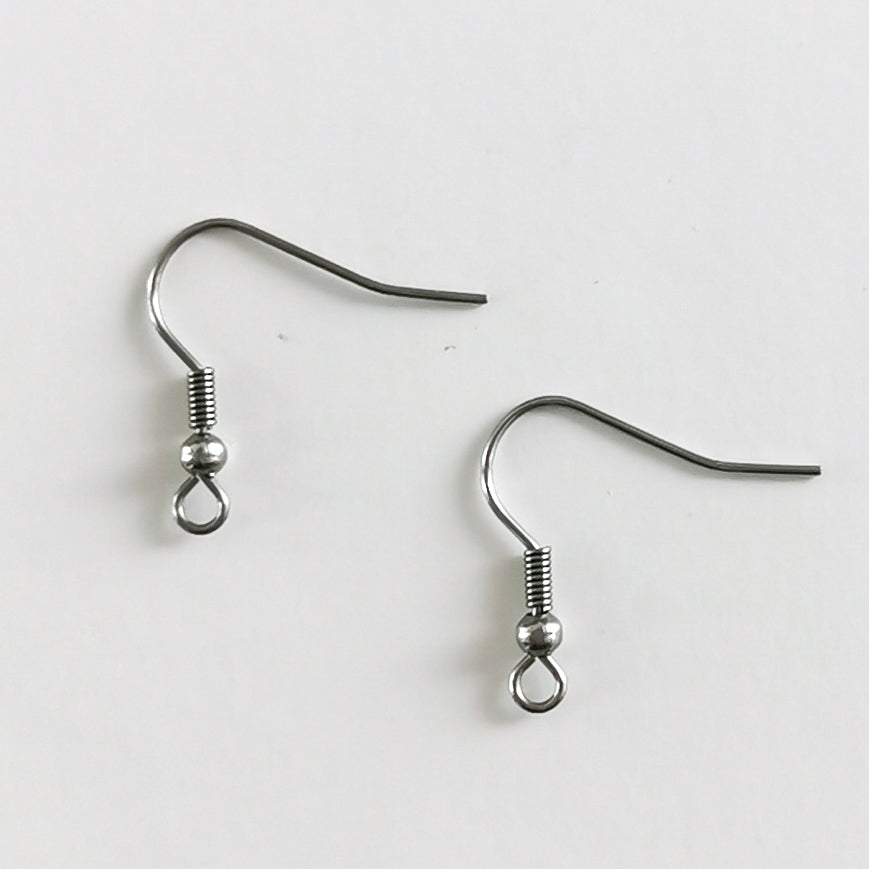 Silver Stainless Steel Earring Hook - 100 pieces