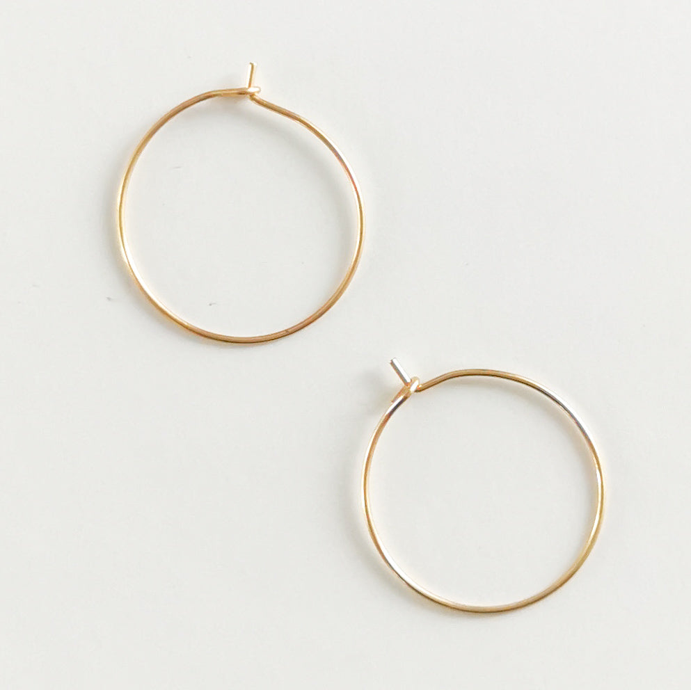 25mm Gold Stainless Steel Earring Hoop - 30 pieces
