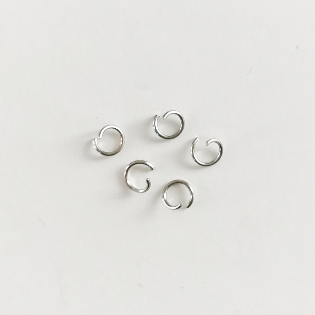 8mm  Stainless Steel Jump Rings - 100 pieces