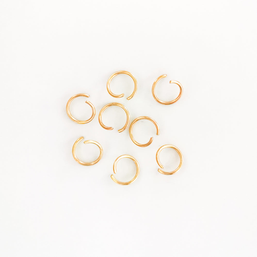 10mm Gold Stainless Steel Jump Rings - 100 pieces