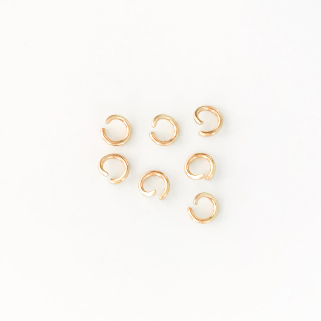 0.8x8mm Gold Stainless Steel Jump Rings - 100 pieces