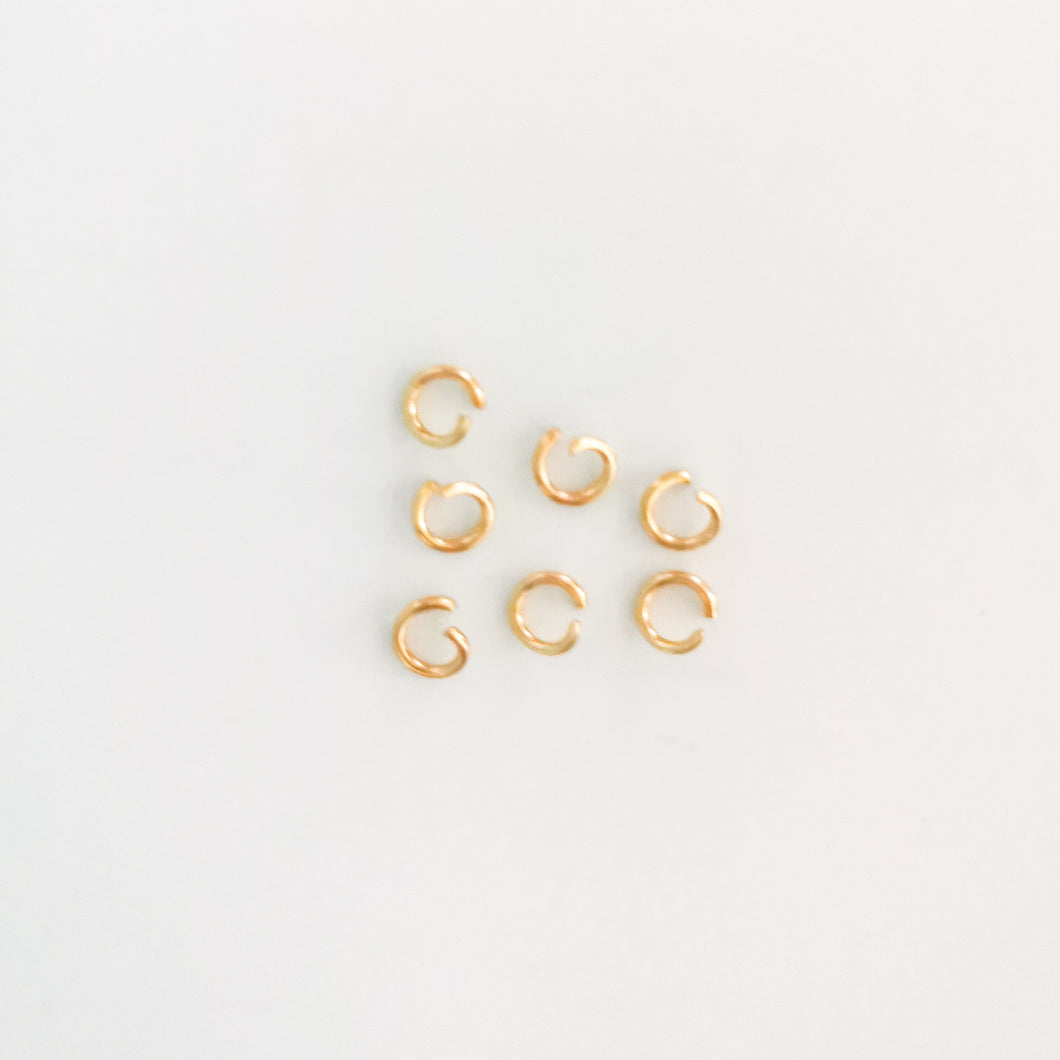 6mm Gold Stainless Steel Jump Rings - 100 pieces