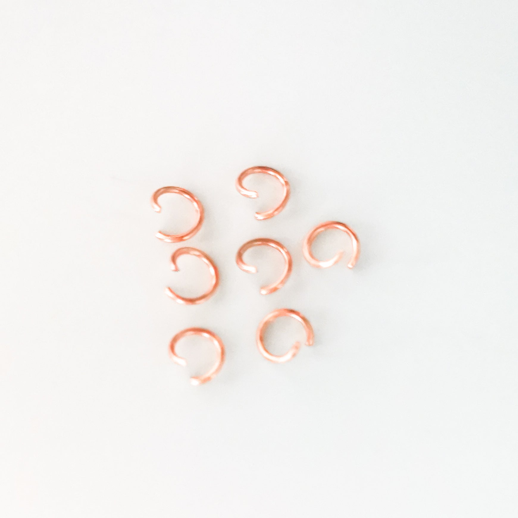 8mm Rose Gold Stainless Steel Jump Rings - 100 pieces