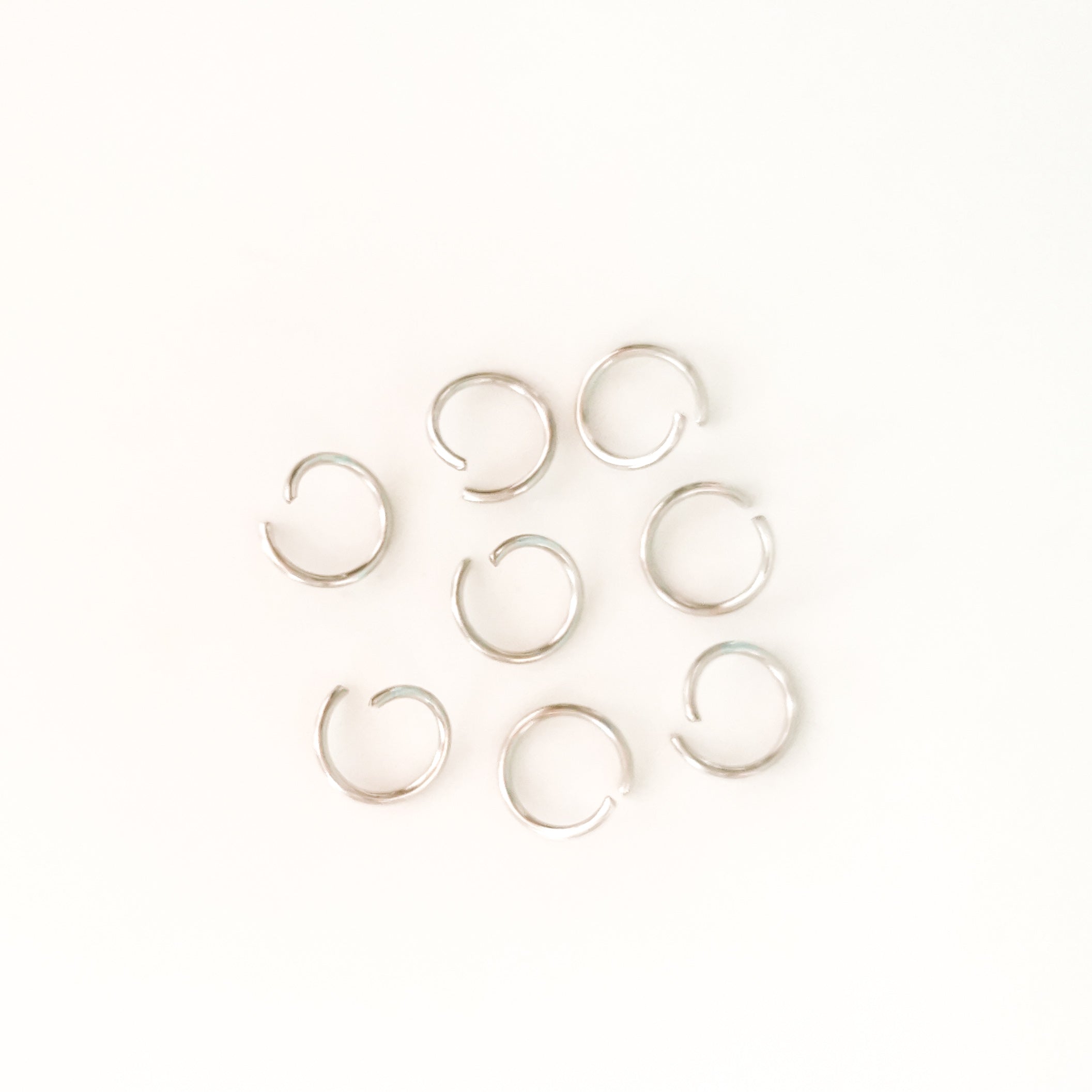 10mm Silver Stainless Steel Jump Rings - 100 pieces