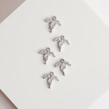Load image into Gallery viewer, Cubic Zirconia - Maple Leaf Charm - 10 pieces