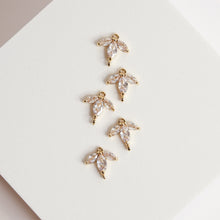 Load image into Gallery viewer, Cubic Zirconia - Maple Leaf Charm - 10 pieces