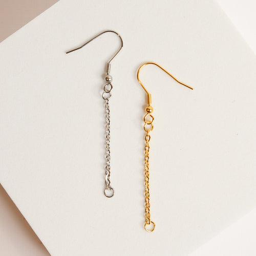 Earring Chain Drop with Hooks - 10 pieces