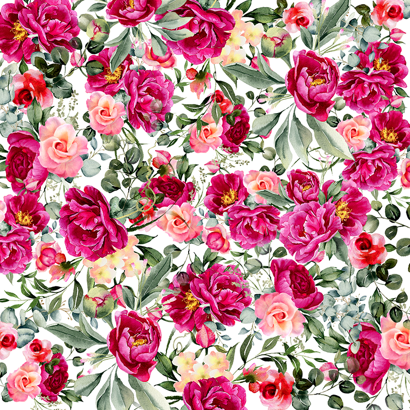 Transfer Paper - Pink Rose Bunch