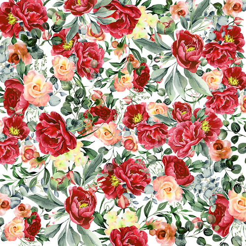Transfer Paper - Red Rose Bunch