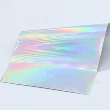 Load image into Gallery viewer, Silver Holographic Foil Transfer Sheet - 5 Sheet Pack