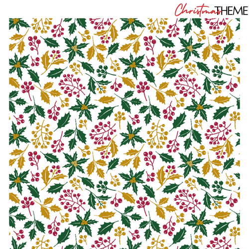 Transfer Paper - Holly Leaves (Green & Gold)