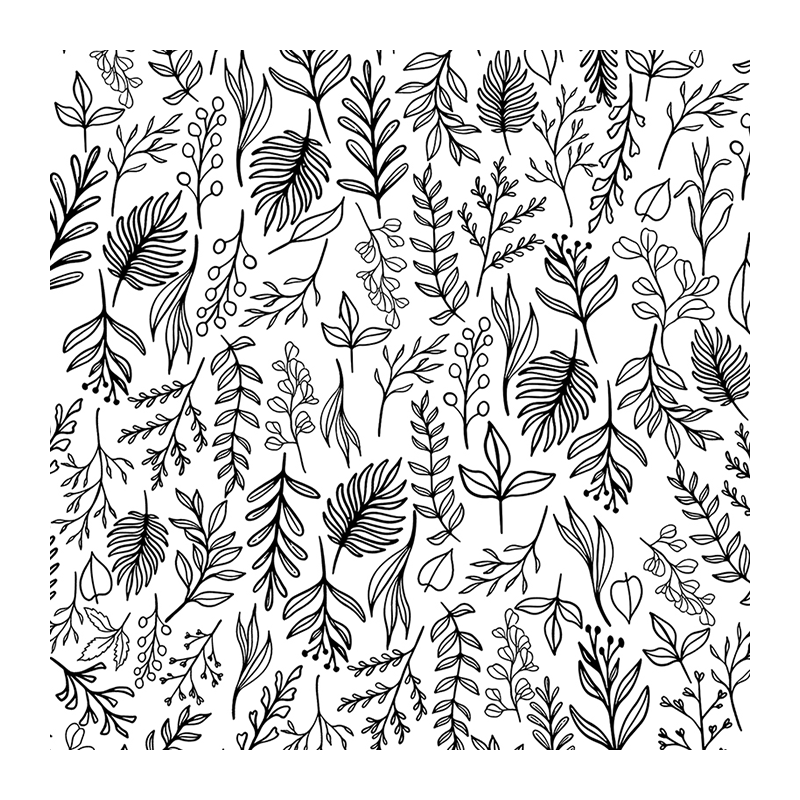 Transfer Paper - Branches of Leaves (Black)