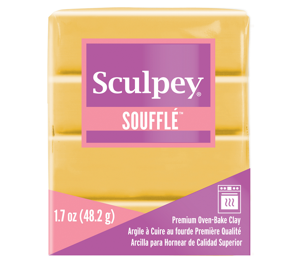 Sculpey Soufflé Polymer Clay 48g (1.7oz) - Yellow Ochre